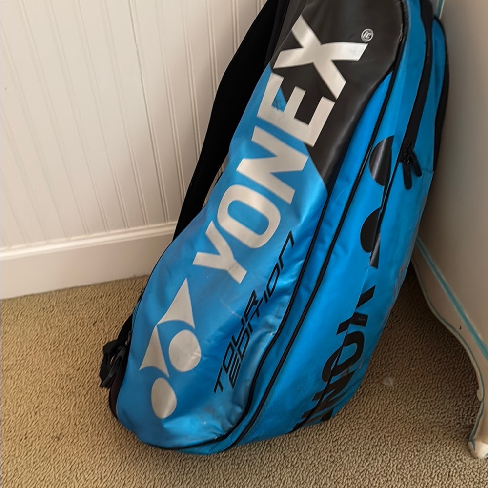 Yonex Blue and Black Tennis Bag with Sleek Design